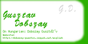 gusztav dobszay business card